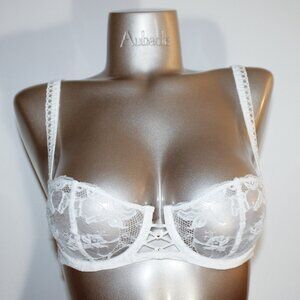 Aubade Paris Sample Kiss Of love White Bra with Jewel 34B S